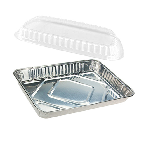 PK5 6888 rectangle foil tray + clear lid set
