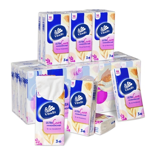 Vinda Ultra Care Pocket Tissues 3PLY 10pk