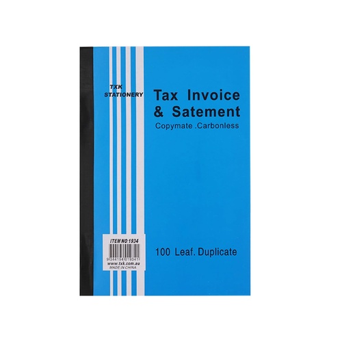 Tax Invoice & Statement Carbonless 100 Duplicate
