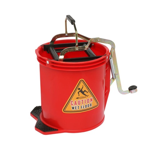 Commercial Mop Wringer Bucket 16Lt [Colour Red]