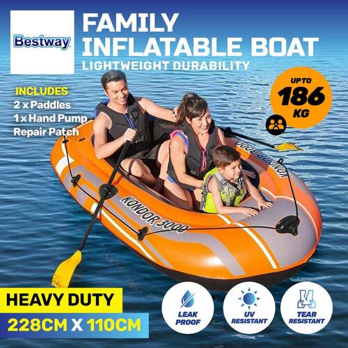 Inflatable Bestway Boat Kondor 3000 Set 2.20m x 1.41m