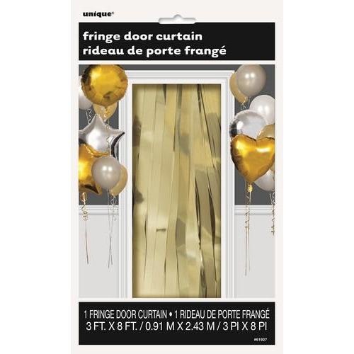 Metallic Gold Foil Fringe Party Door Curtain