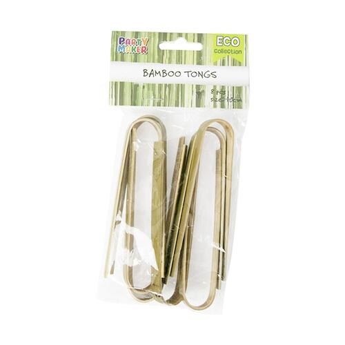 Bamboo Tongs 8pcs 10cm