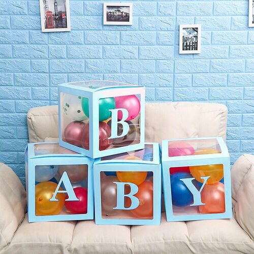 Balloon Box Blue Letter - BABY