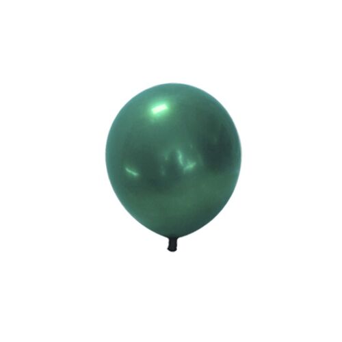 12" Double Layer Chrome balloon Blackish Green 10pk