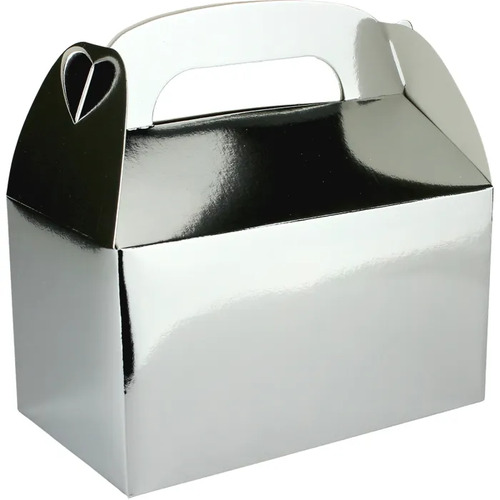 Metallic Silver Treat Box 6PC