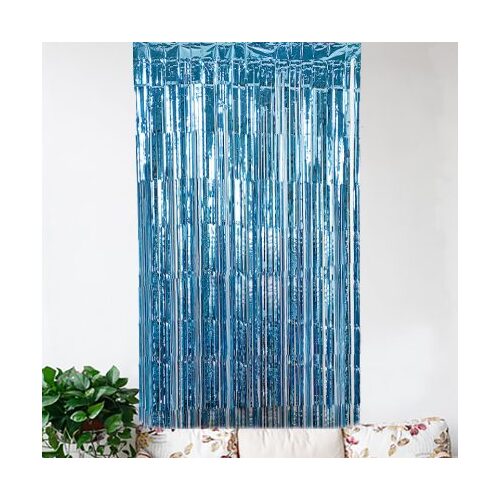 Baby Blue Foil Curtain