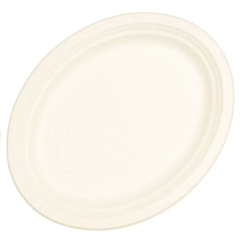 Sugarcane Small Oval Plate 10 Inch 50pk