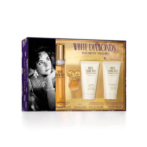 Elizabeth Taylor White Diamonds 4pcs Gift Set 50ml EDT Spray Women