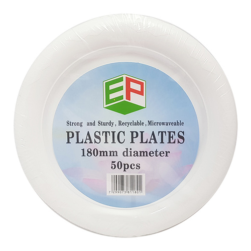 NEW EP Plastic Plates 7 Inch 180mm 25pk