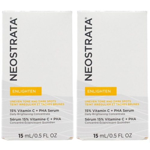 2 x NEOSTRATA 15% Vitamin C Face Serum PHA + Green Tea Brightening Serum  0.5 fl. oz.