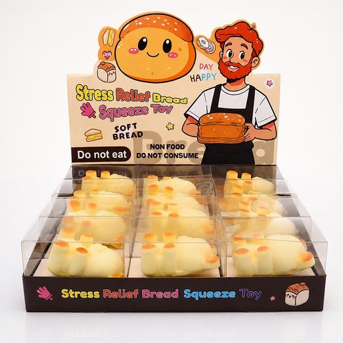 CTN 12 x Squishy Squeeze Buddies Bear - 8cm 