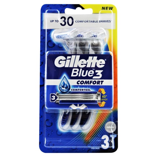 Gillette Blue 3 Razors Comfort Gel pack 3