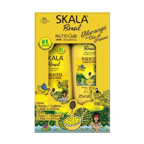 Skala Brasil Maracuja & Palaua Oil Shampoo & Conditioner Kit 325mL