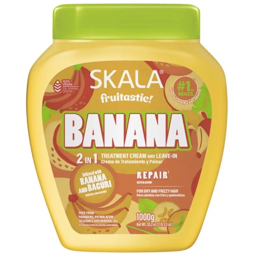 Skala Frutastica Banana 2 In 1 Treatment Cream + leave - In 1kg(35.2oz)