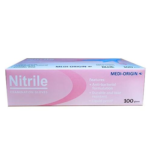 Medi-Origin Blue Nitrile Glove Small 100pk - TGA