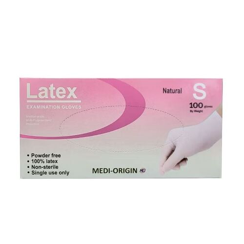 Medi-Origin Latex Gloves Powder-Free White Small 100pcs