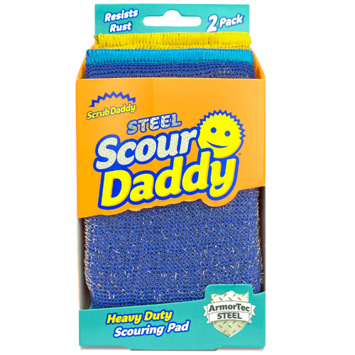 Scrub Daddy Scour Steel Commercial Grafe Grime Fighter 2PC