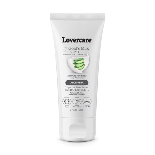 Lovercare Goat's Milk 2 in 1 Aloe Vera Hand & Body Lotion 60ml