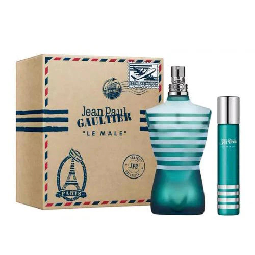 Jean Paul Gaultier Le Male 2pcs Gift Set 125ml EDT Spray Men (Vanilla Aromatic)