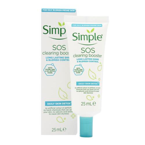 Simple SOS Clearing Booster Long Lasting Shine & Blemish Control 25mL