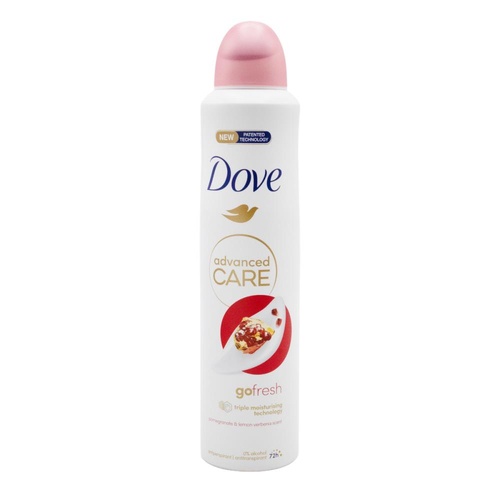 DOVE 250mL ANTIPERSPIRANT ADVANCED CARE GO FRESH 72H POMEGRANATE AND LEMON VERBENA SCENT