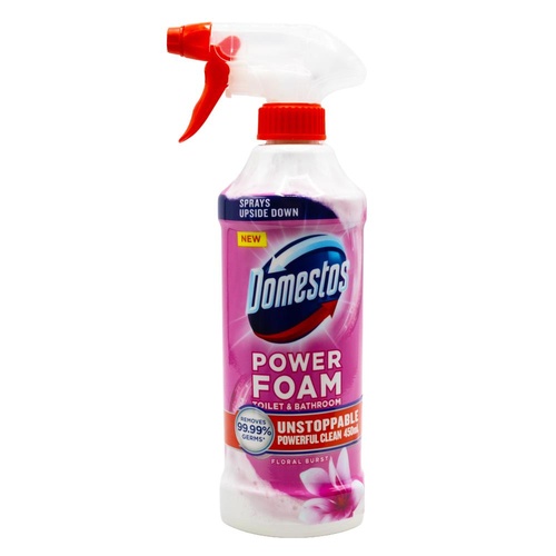DOMESTOS 450mL TOILET AND BATHROOM POWER FOAM FLORAL BURST