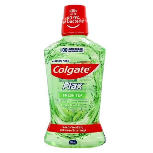Colgate Plax Antibacterial Mouthwash Fresh Tea Alcohol Free 500ml