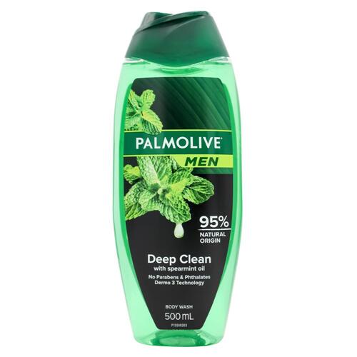 Palmolive Men Deep Clean Body Wash With Spearmint Oil 500ml