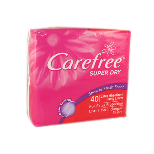 Carefree Super Dry Panty Liners Shower Fresh Scent 40pk