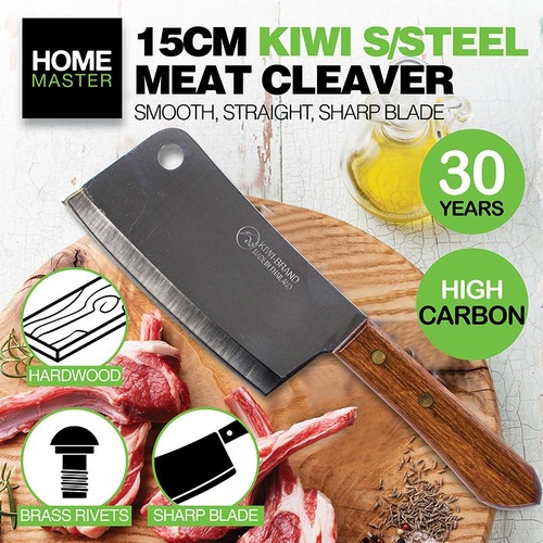 Kiwi 830 6.5" Chef Utility Knife Stainless Steel Wood Handle