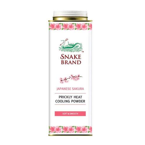 Snake Brand Prickly Heat Cooling Powder Japanese Sakura 280g (RARE)