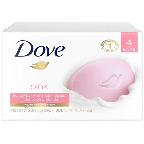 Dove Pink Beauty Cream Soap Bar 100g 4pk