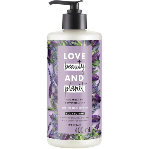 Love Beauty & Planet Body Lotion 400mL - Argan Oil & Lavender