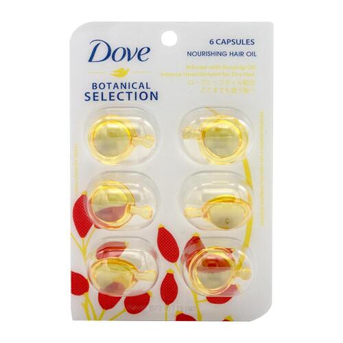 DOVE PK6 X 1mL BOTANICAL SELECTION NOURISHING HAIR OIL INFUSED WITH ROSEHIP OIL