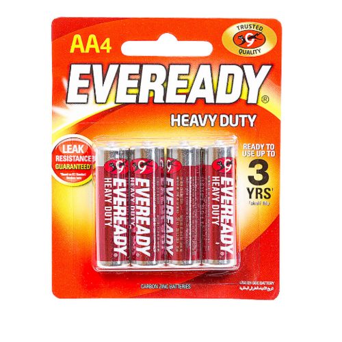 Eveready AA Heavy Duty Batteries 4pk