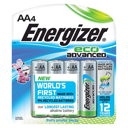 Energizer Eco Advanced AA Batteries 4pk