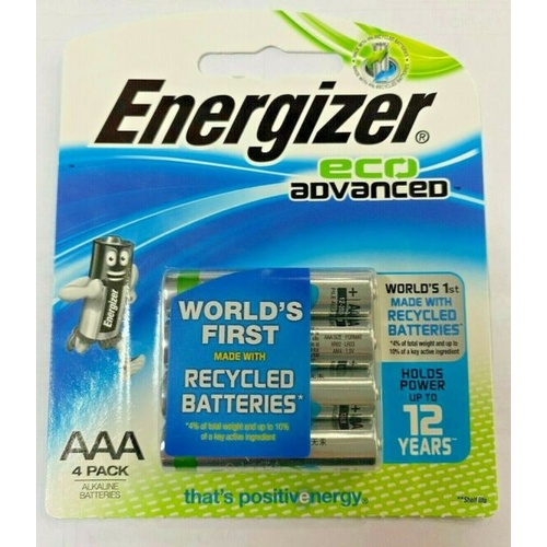 Energizer Eco Advanced Batteries AAA 4pk