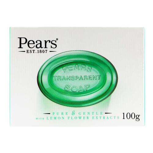 PEARS 100g TRANSPARENT SOAP BAR PURE & GENTLE WITH LEMON FLOWER EXTRACTS