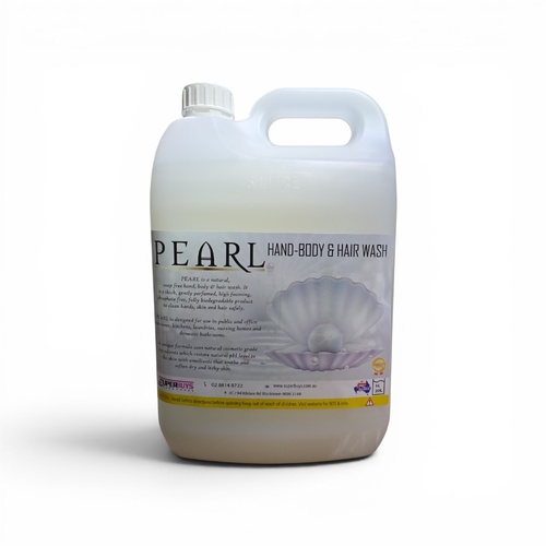 Pearl White Liquid Hand, Body & Hair Wash 3 in 1 5L