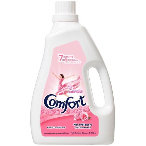 2L Comfort 7 in 1 Kiss of Flower With Rose Fresh Scent Fabric Conditioner