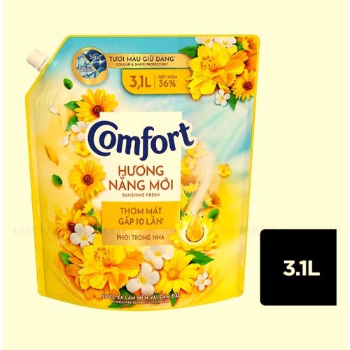 Comfort Indoor Drying Fresh Sun Scent Fabric Softener Bag 3.1L