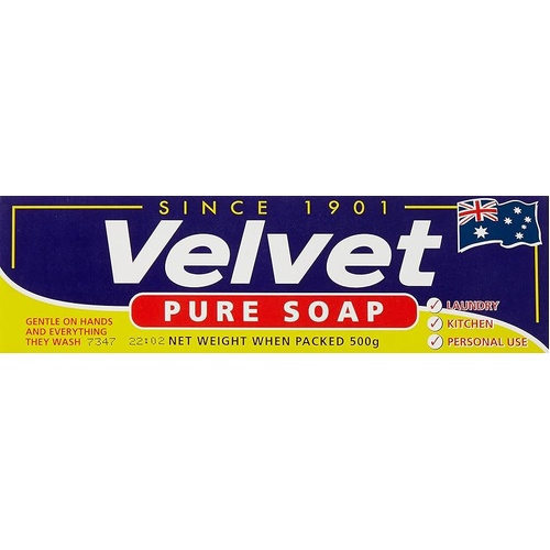 Velvet Pure Soap Bar 4PK 500g