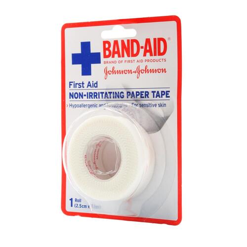 Band-Aid First Aid Non-Irritating Paper Tape 2.5cm x 9.1m 1pk