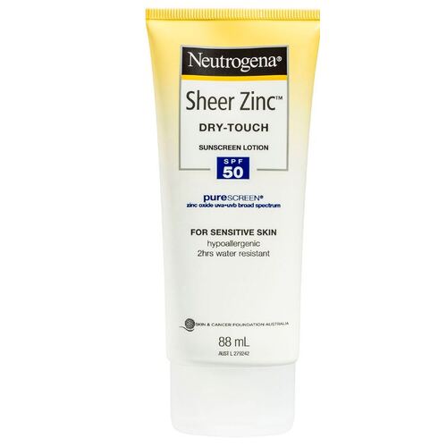 Neutrogena Sheer Zinc Face Dry-Touch Sunscreen Lotion SPF50 88mL