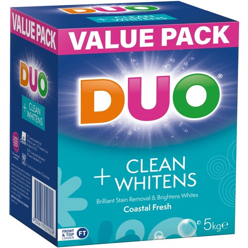 Duo Laundry Powder Cleans & White 5kg