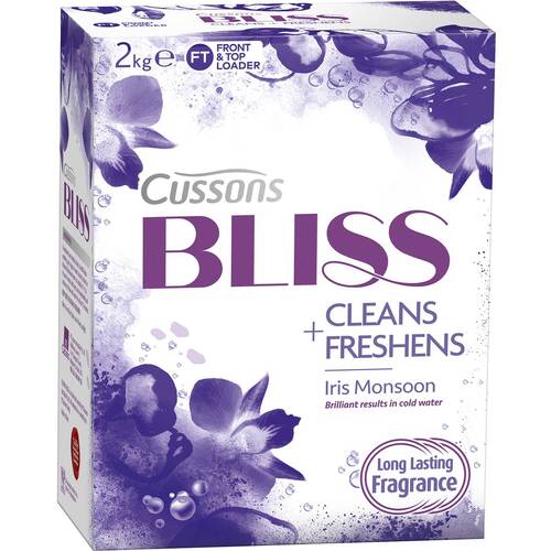 Bliss Cleans + Freshens Iris Monsoon Laundry Powder 2kg