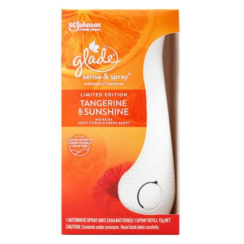 Glade Sense And Spray Tangerine & Sunshine Auto Air Freshner Spray and Refill 12g