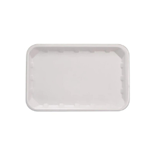 1000PC/CTN Foam Tray Shallow 8" x 5" White 