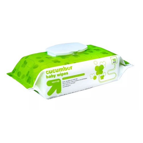 Up & Up Fresh Cucumber Baby 100 wipes with hard case (CLEARANCE)